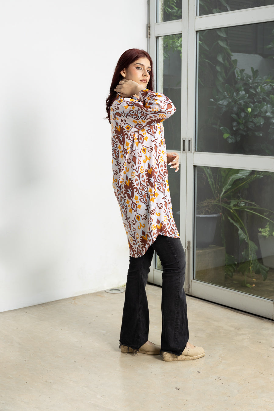 Abstract Essence-Printed kurti top