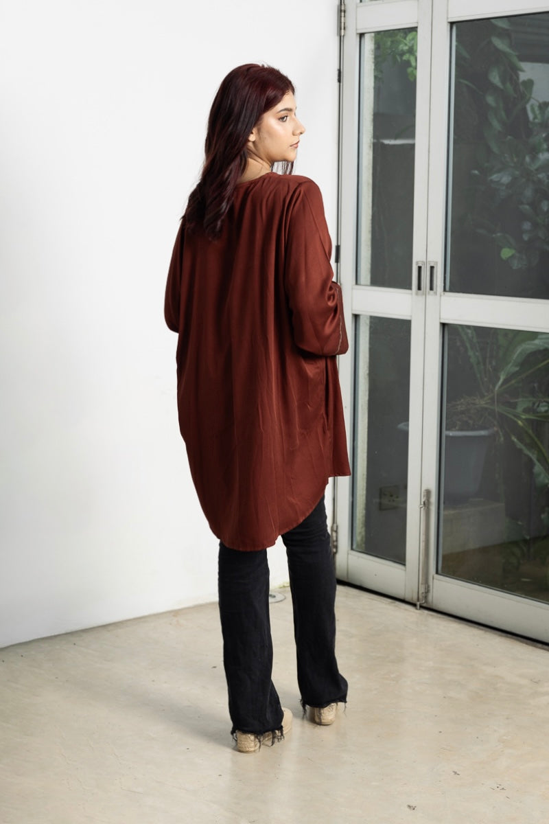 Vela - Embroidered cotton top