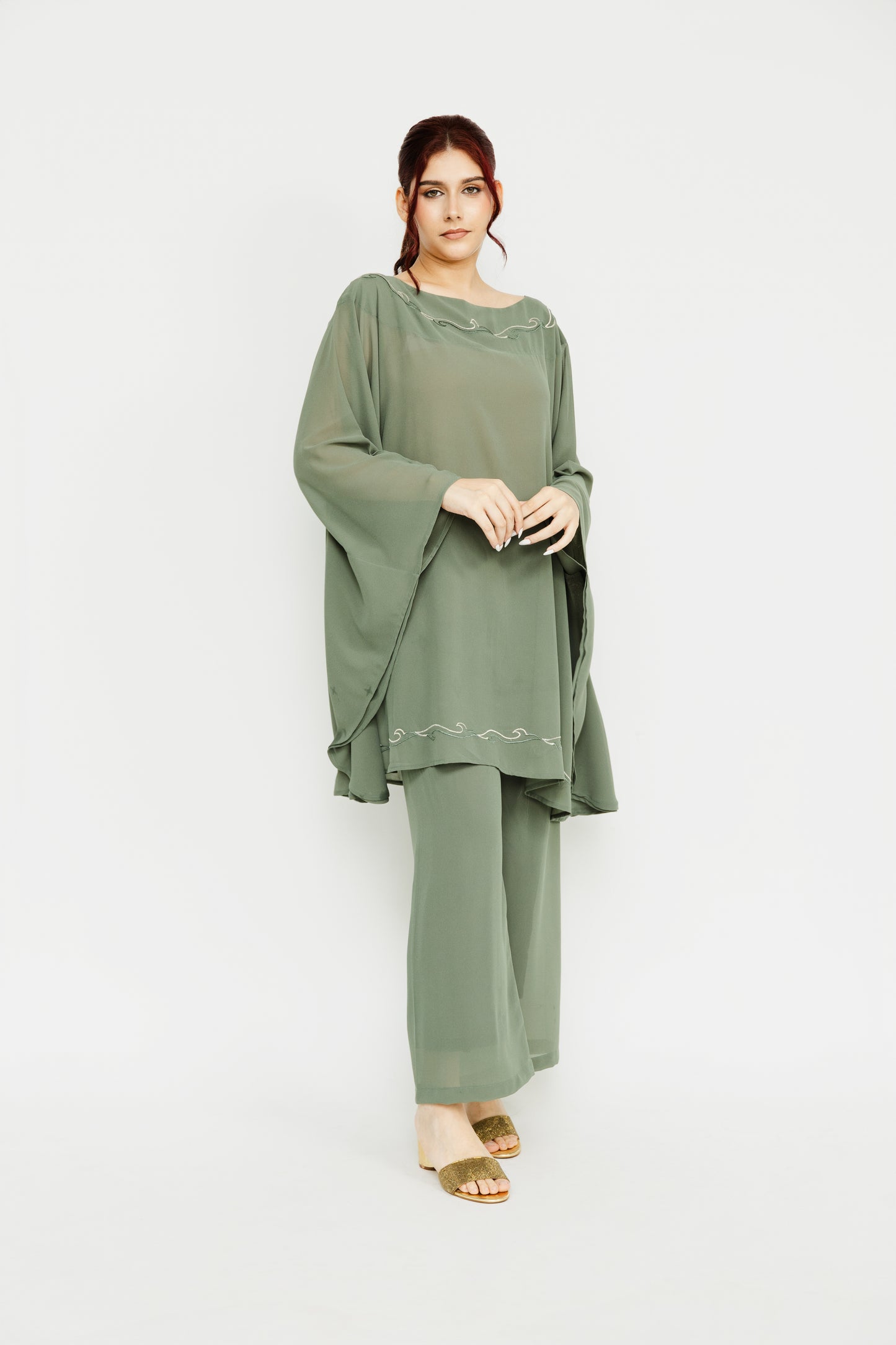 Embroidered two piece co-ord set