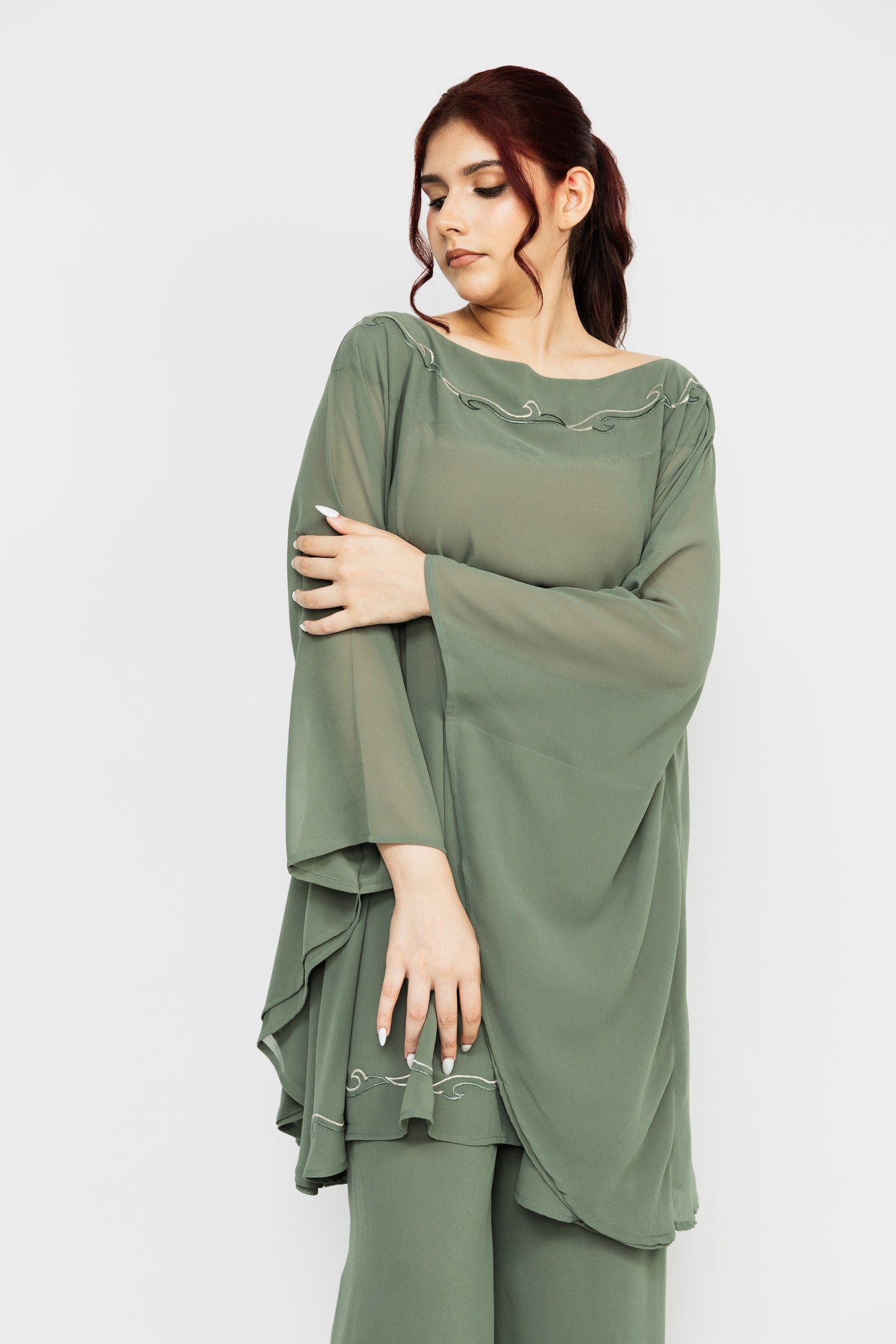 Embroidered two piece co-ord set