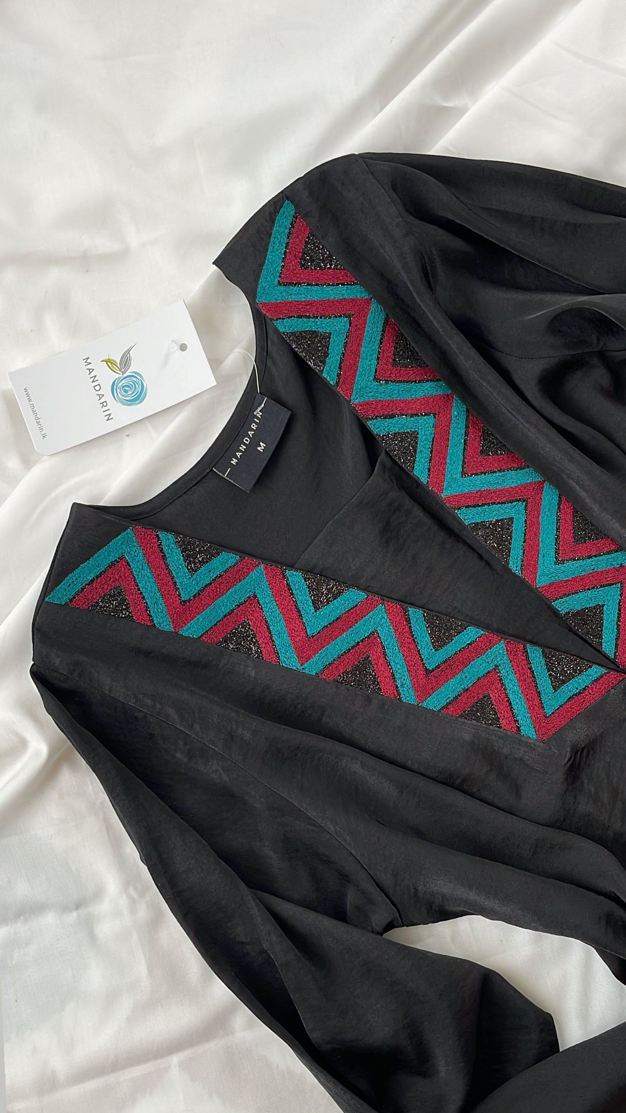 Embroidered Silk Long Top | Premium Modest Luxury for the Empowered Woman