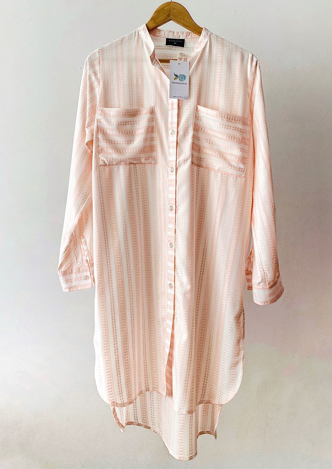 Peachy stripe shirt top