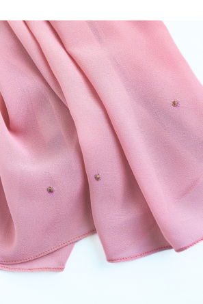 Embroidered Georgette Shawls- Pink Pastel
