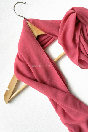 Premium Georgette Shawl-Pink Peony