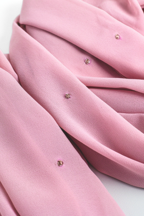 Embroidered Georgette Shawls- Pink Pastel