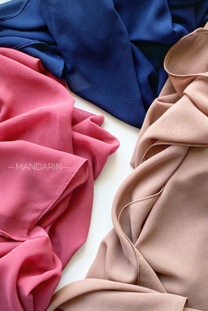 Premium Georgette Shawl-Pink Peony