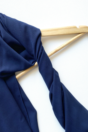 Premium Georgette Shawl-Navy blue