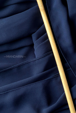 Premium Georgette Shawl-Navy blue
