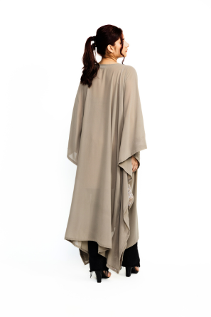 Floral work embroidered kaftan