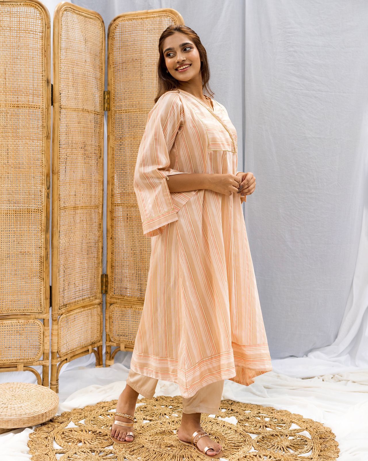 Pretty in Peach -Elegance in Every Thread