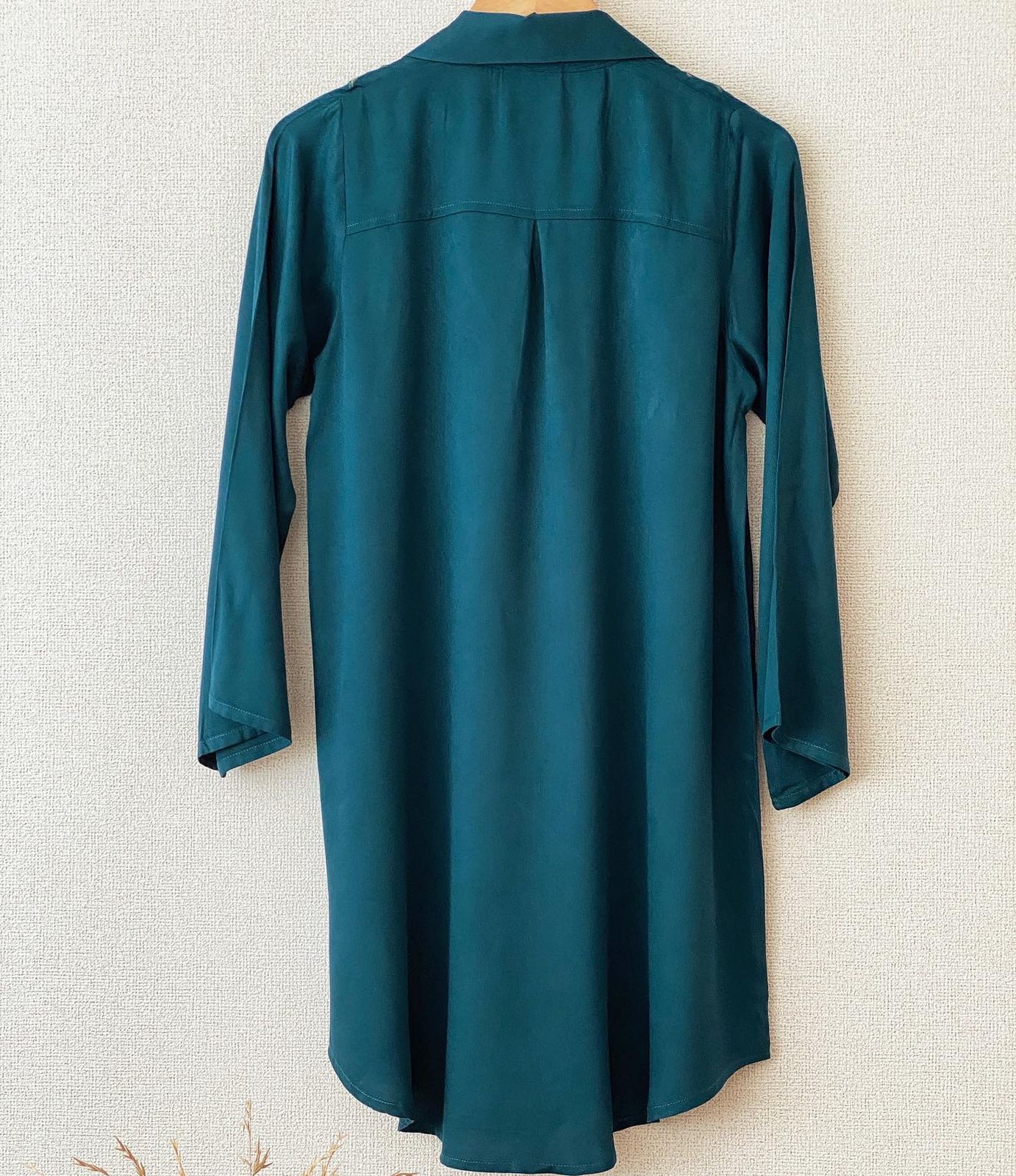 Turquoise Embroidered Long Top | Elegant Modest Fashion with Timeless Craftsmanship
