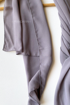 Premium Georgette Shawl-Pebble Grey