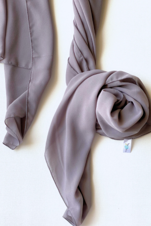 Premium Georgette Shawl-Pebble Grey
