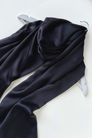 Plain Silk Shawls-Black