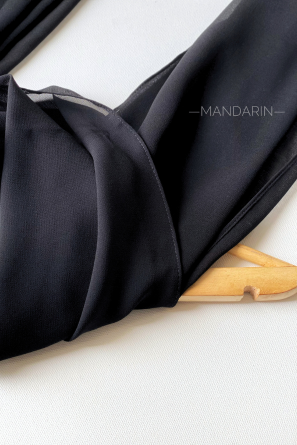 Premium Georgette Shawl-Black