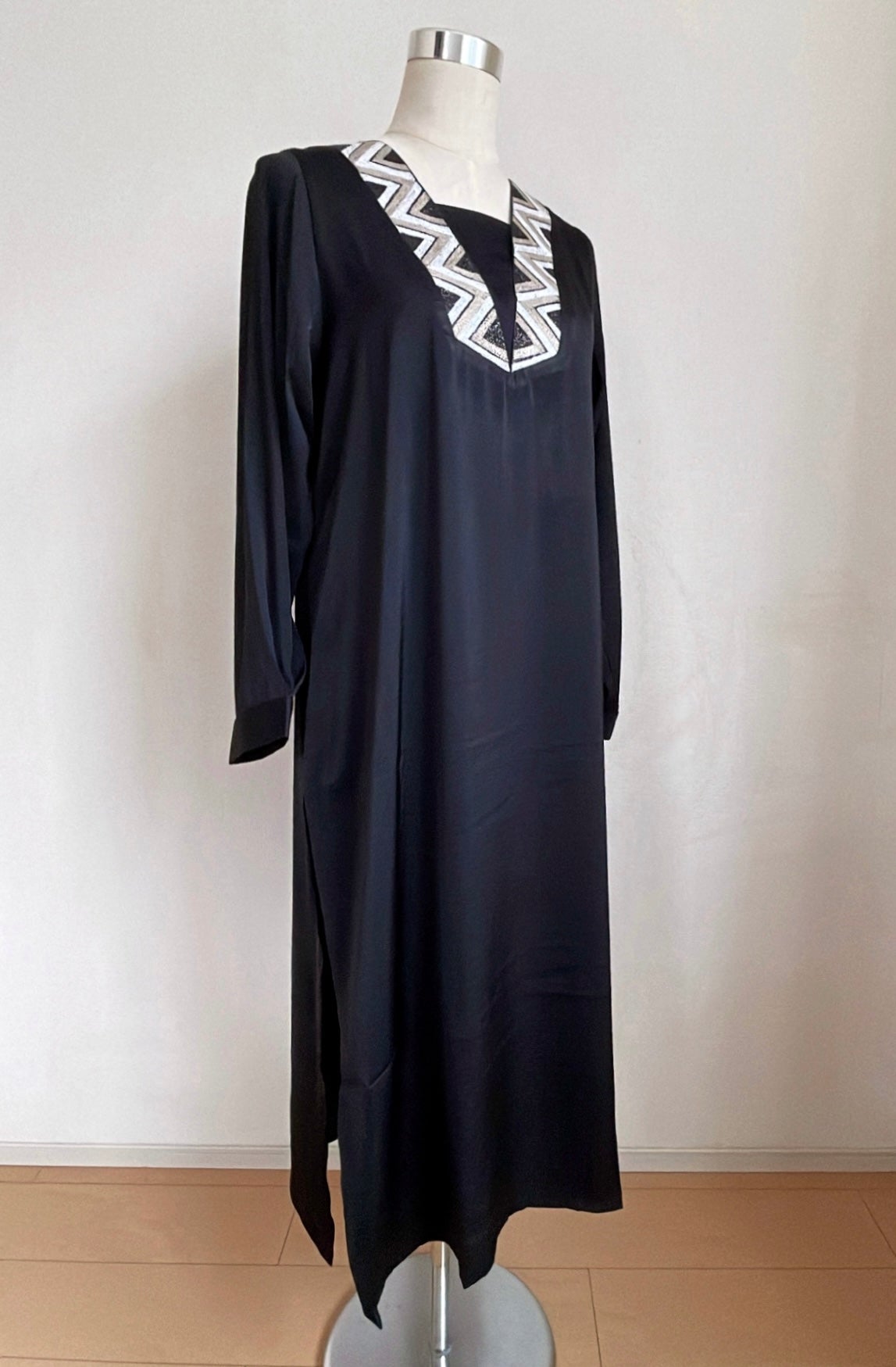 Embroidered Silk Long Top | Premium Modest Luxury for the Empowered Woman