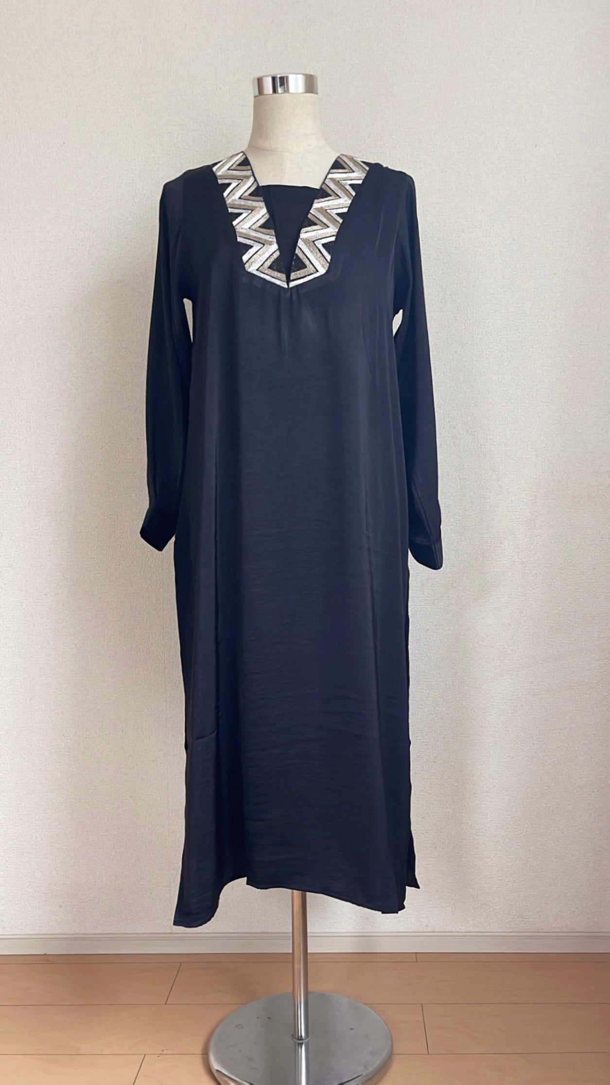 Embroidered Silk Long Top | Premium Modest Luxury for the Empowered Woman
