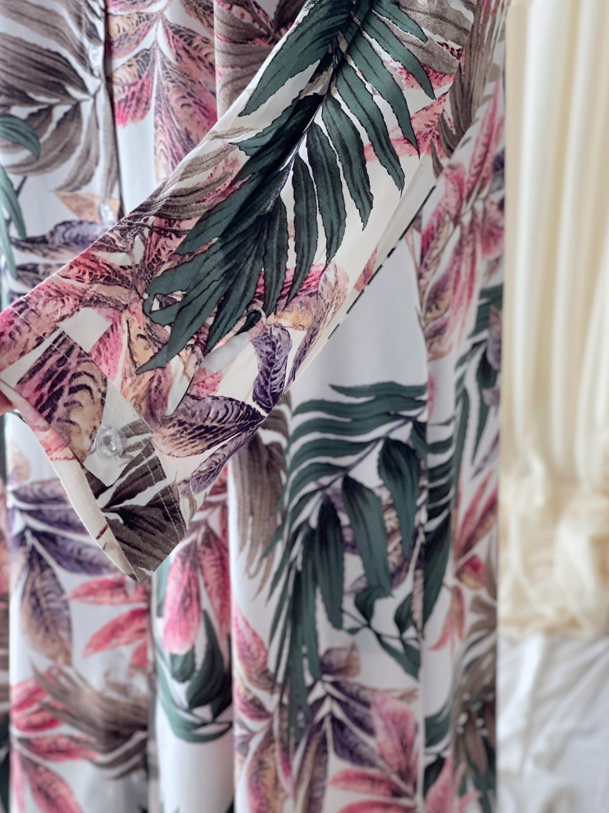 Tropical print long dress