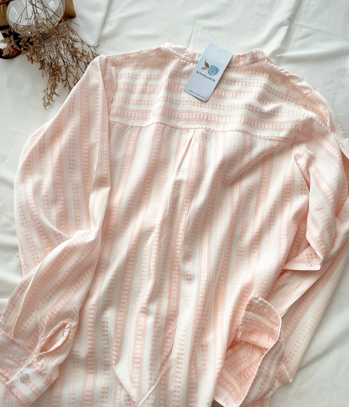 Peachy stripe shirt top