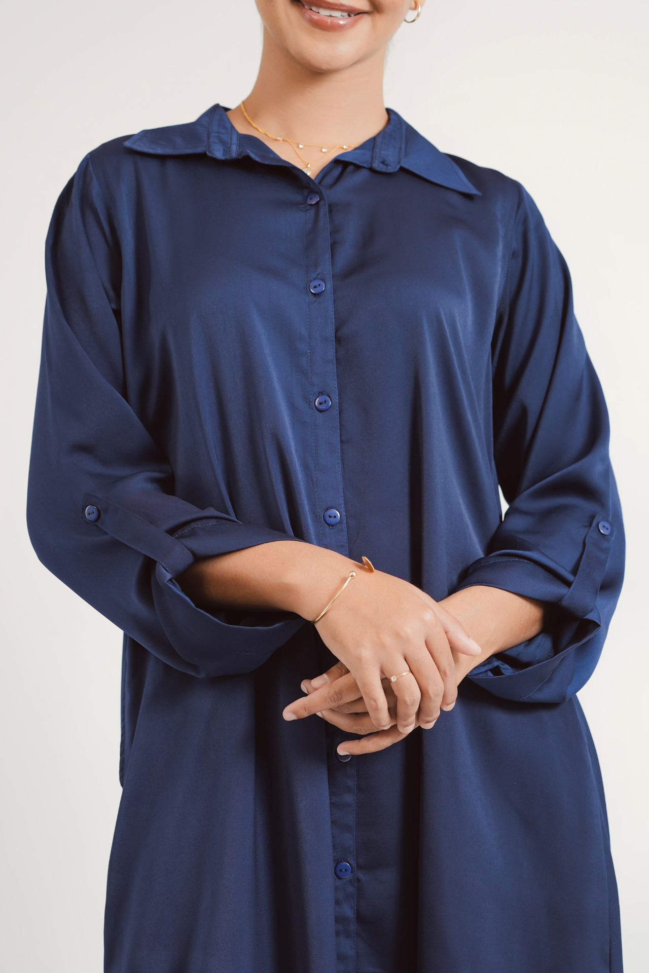 Long shirt dress - NIGHT ORCHID