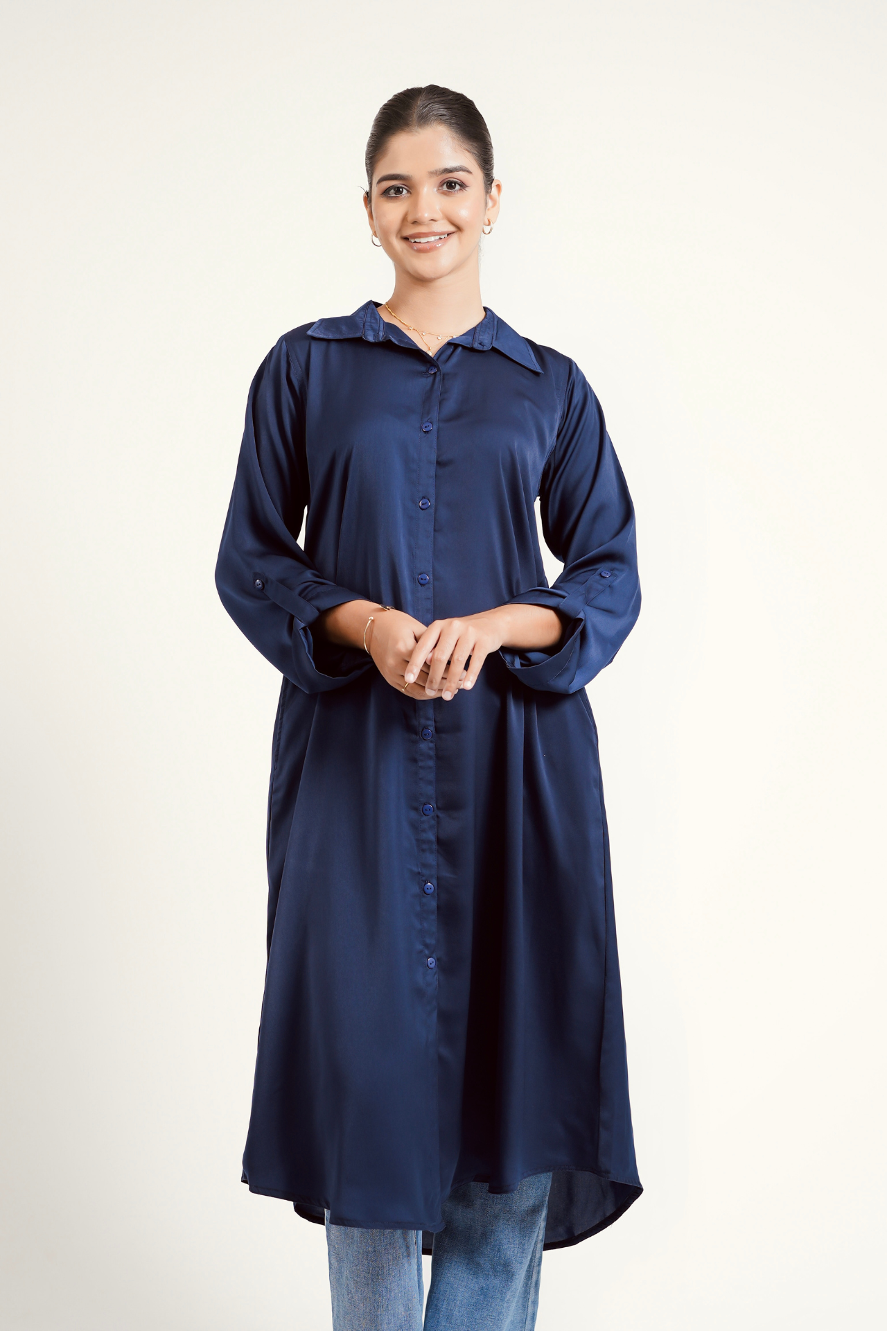 Long shirt dress - NIGHT ORCHID