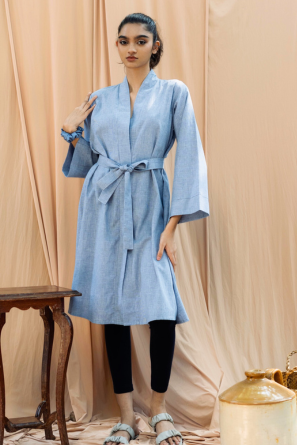 Kimono Style Wraparound Long Top | Elegant Modest Fashion with a Contemporary Flair