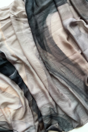 Premium Modal Shawls- Black/beige tones